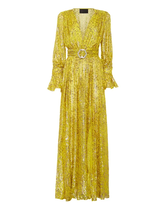 Gold Lurex Long Dress