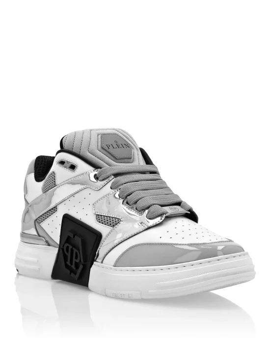 Mix Leather Lo-Top Sneakers