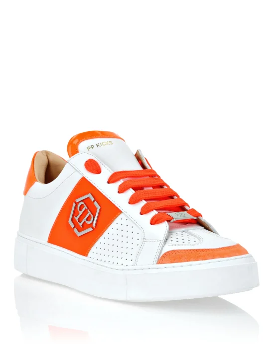 Mix Leather Lo-Top Sneakers