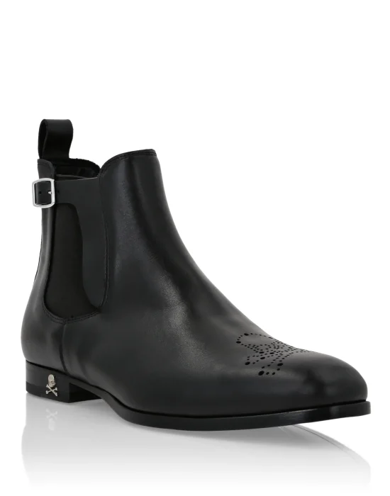Low Flat Boots Skull&Bones