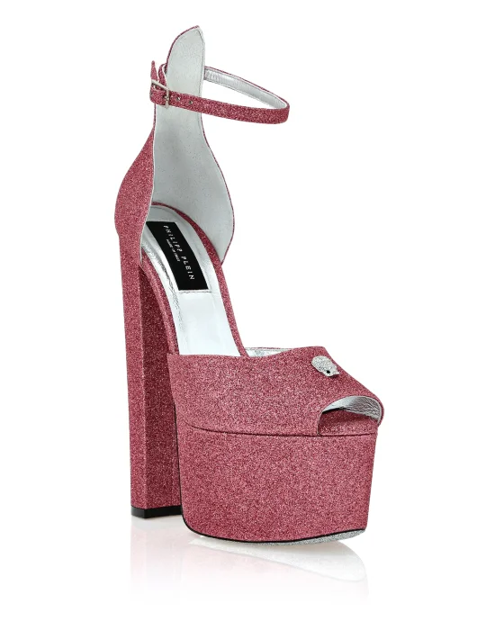 Glitter Platform Sandals Hi-Heels