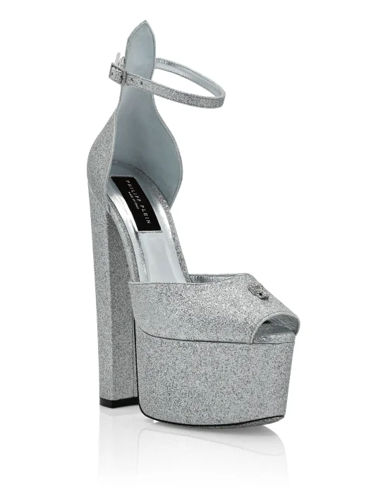 Glitter Platform Sandals Hi-Heels