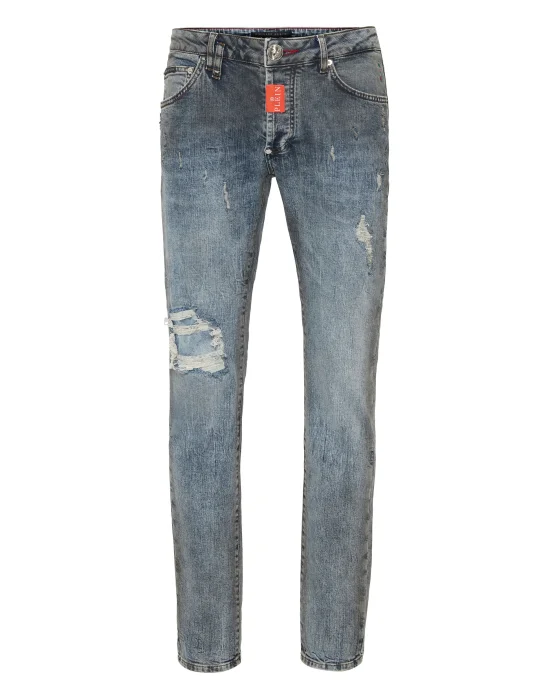 Denim Super Straight Cut Fit Trousers Hexagon