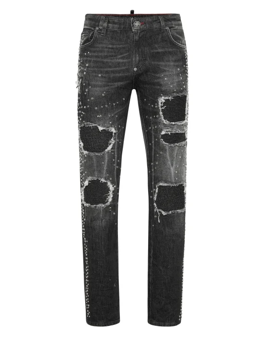 Denim Rock Star Fit Trousers Studs