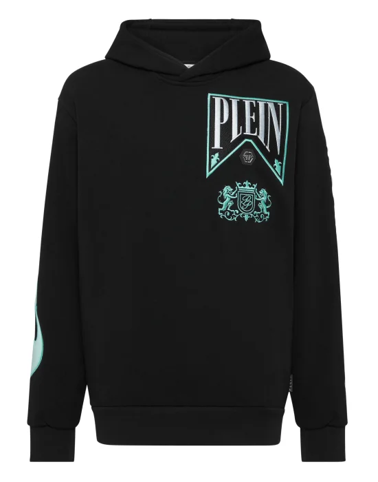 Hoodie Sweatshirt LS Strass Flame Racing