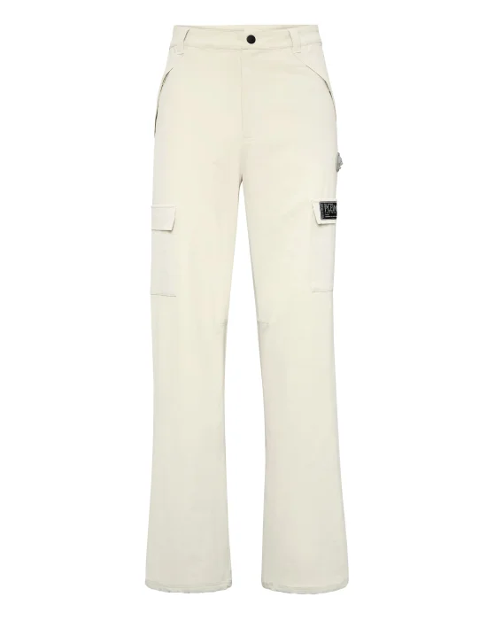 Technical Nylon Loose Fit Cargo Trousers Scratch