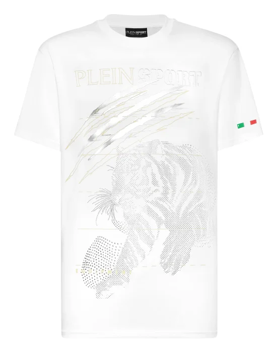 Cotton Dotted Lamina T-shirt Round Neck SS Tiger