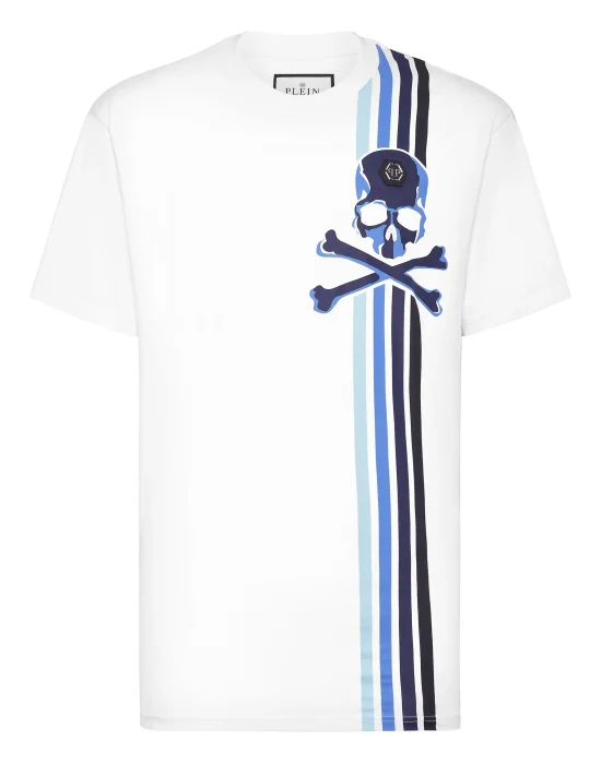 T-shirt Round Neck SS Stripes Skull&Bones