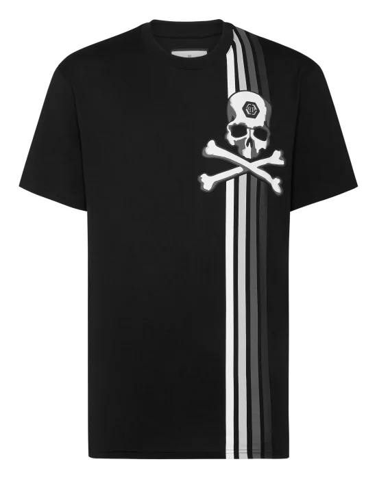 T-shirt Round Neck SS Stripes Skull&Bones