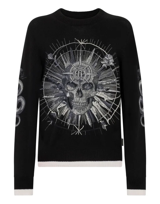 Round Neck Pullover Tattoo