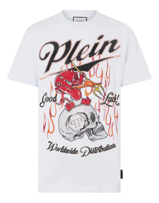 Round Neck T-Shirt Little Devil Crystal