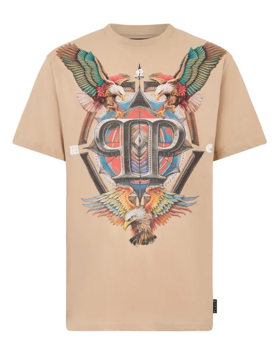 Round Neck T-Shirt Eagle Tattoo