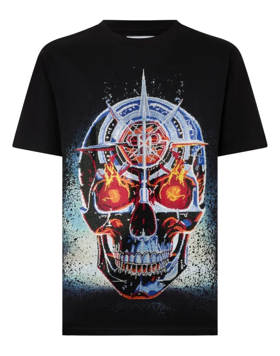 Round Neck T-Shirt Chrome Skull Stones