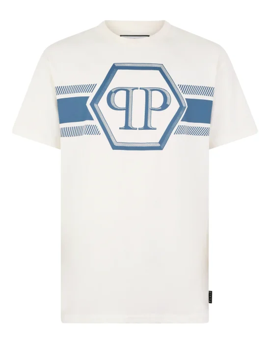 Round Neck T-Shirt Hexagon Line
