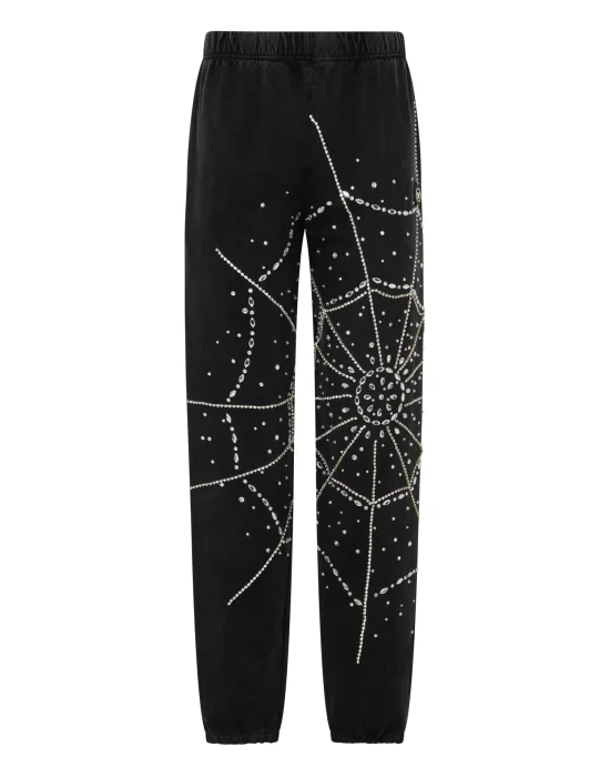 Washed Joggers Spiderweb Strass