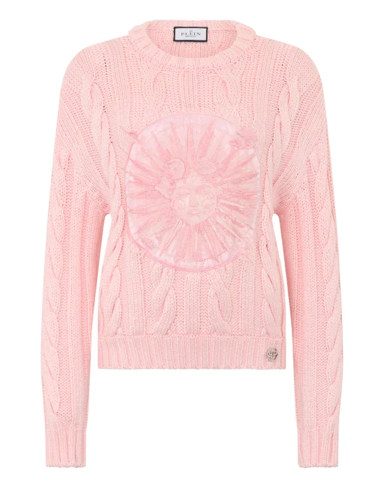 Round Neck Pullover Sun Tattoo