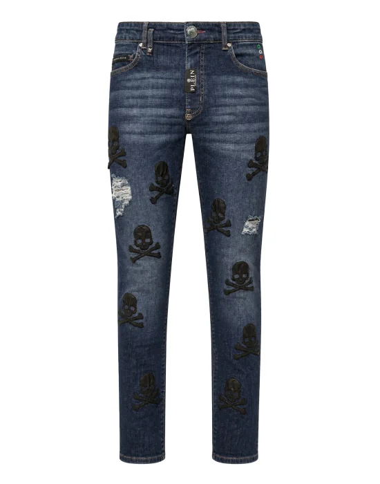 Straight Supreme Fit Jeans Leather Skulls