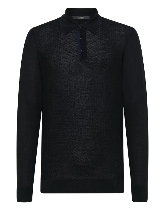 Pullover Polo-Neck LS Crest