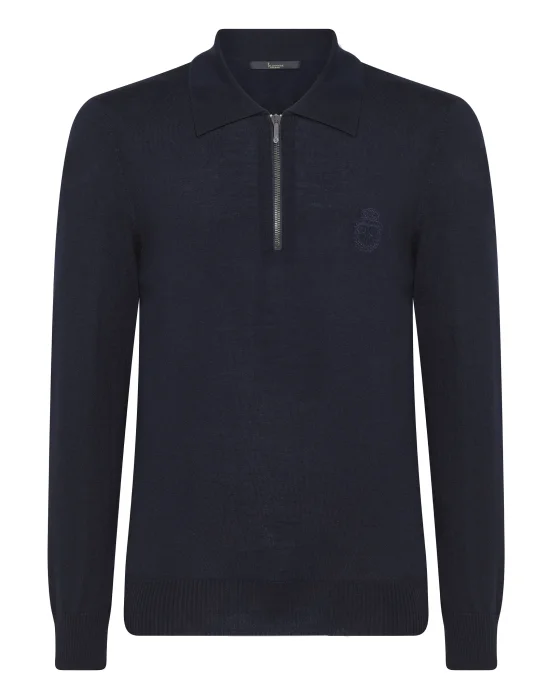 Pullover zip mock Crest