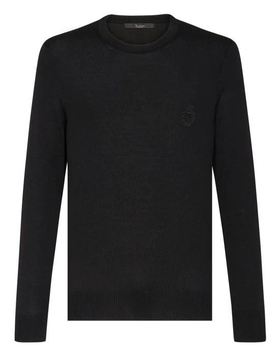 Pullover Round Neck LS Crest