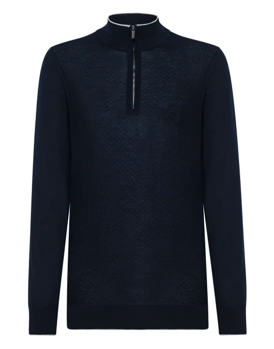 Pullover zip mock Crest