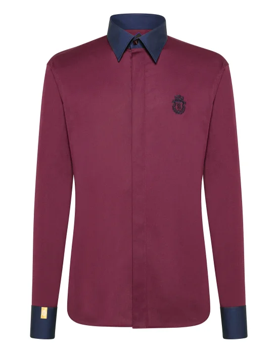 Shirt Silver Cut LS Milano/Multi Crest