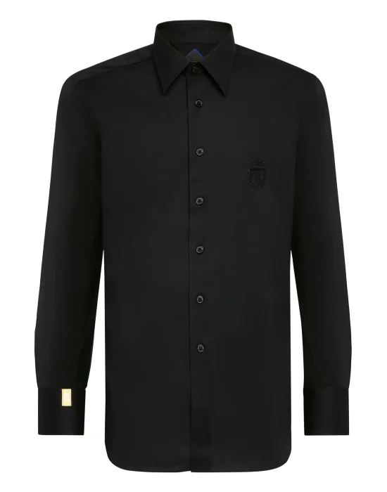 Shirt Silver Cut LS Milano/Multi Crest