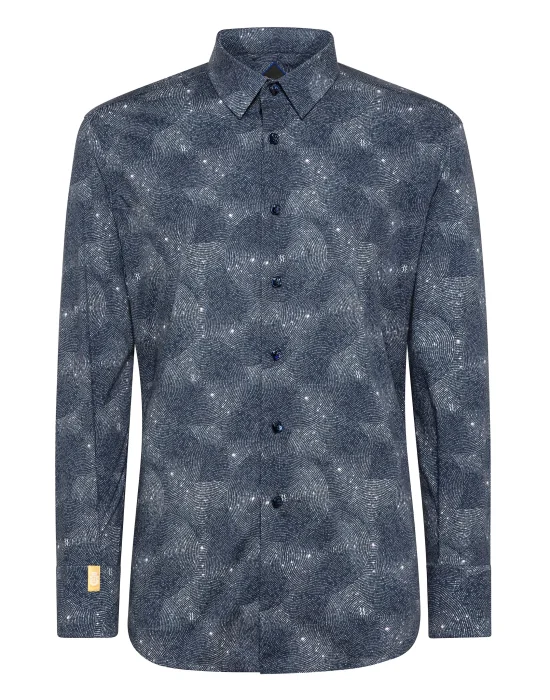 Shirt Gold Cut LS Crystal/Multi Geometric