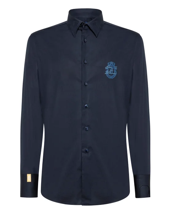 Shirt Silver Cut LS Milano/Watch Crest