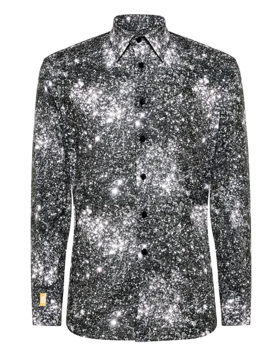 Shirt Silver Cut LS Crystal