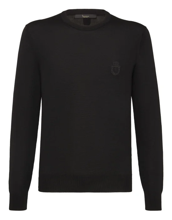 Pullover Round Neck LS Crest