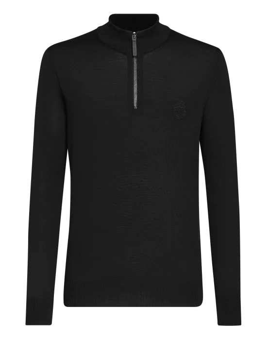 Pullover zip mock Crest
