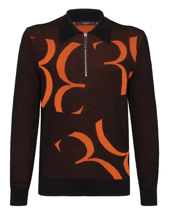 Pullover zip mock Double B
