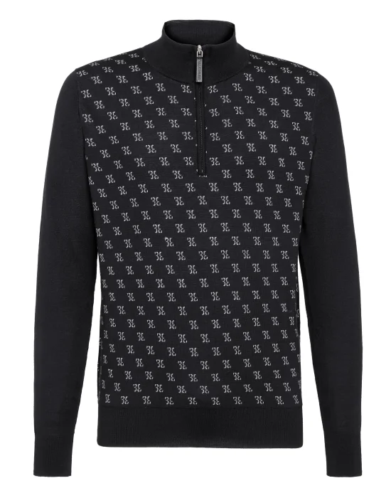 Pullover zip mock Double B