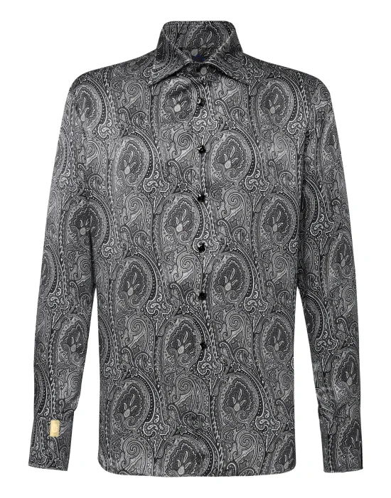 Silk Shirt Silver Cut LS/Flavio Baroque