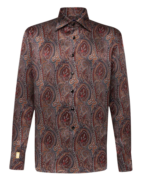 Silk Shirt Silver Cut LS/Flavio Baroque