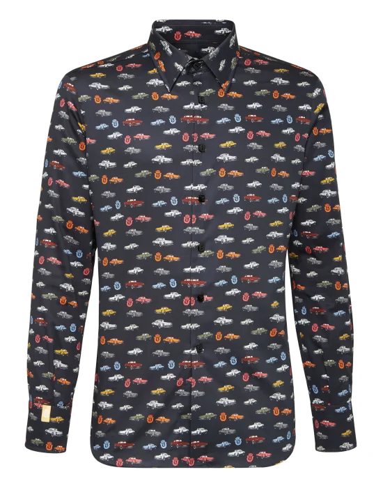 Shirt Silver Cut LS/Milano Cars Racing