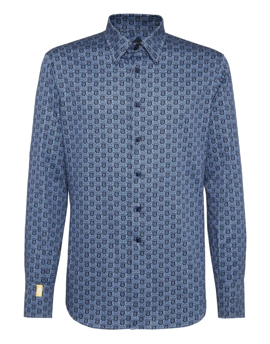 Shirt Silver Cut LS/Milano Crest