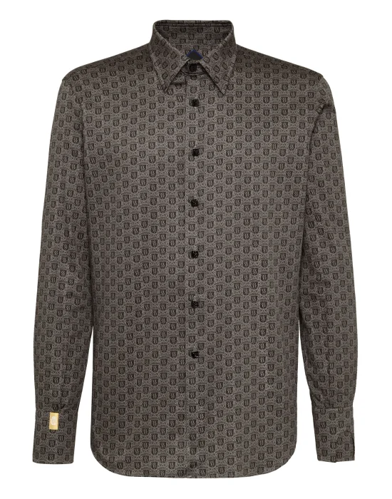 Shirt Gold Cut LS/Milano Crest