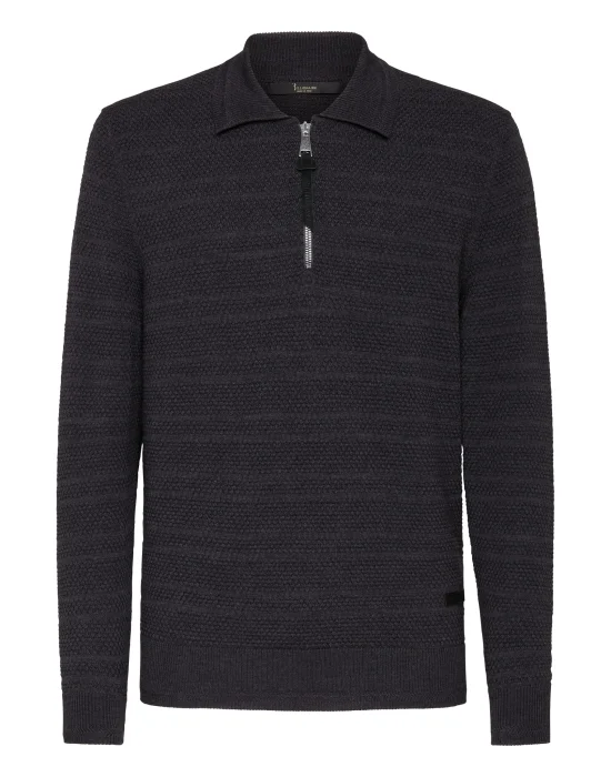 Merino wool Pullover zip mock Istitutional