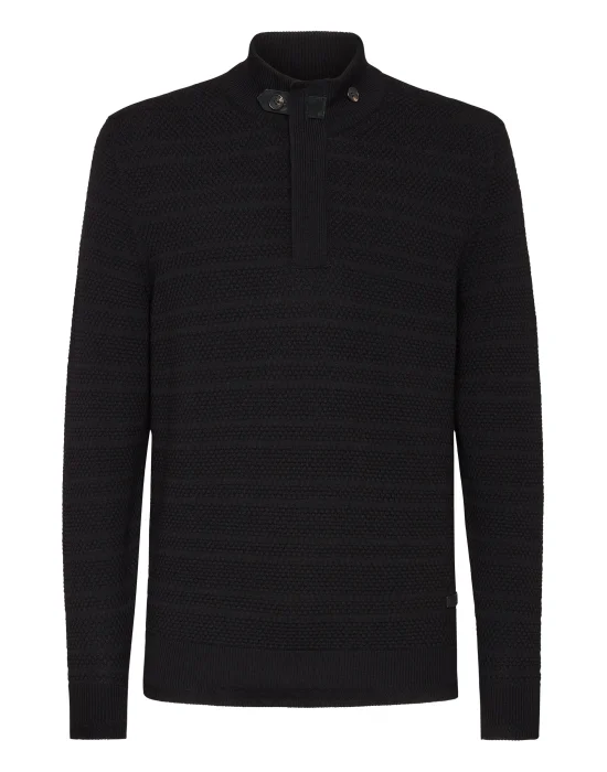Merino wool Pullover zip mock Istitutional