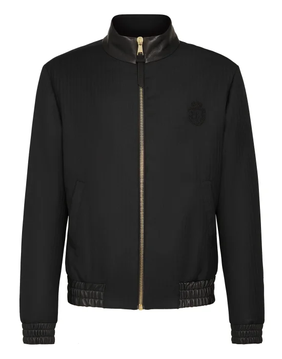 Bicolor Bomber leather inserts Crest