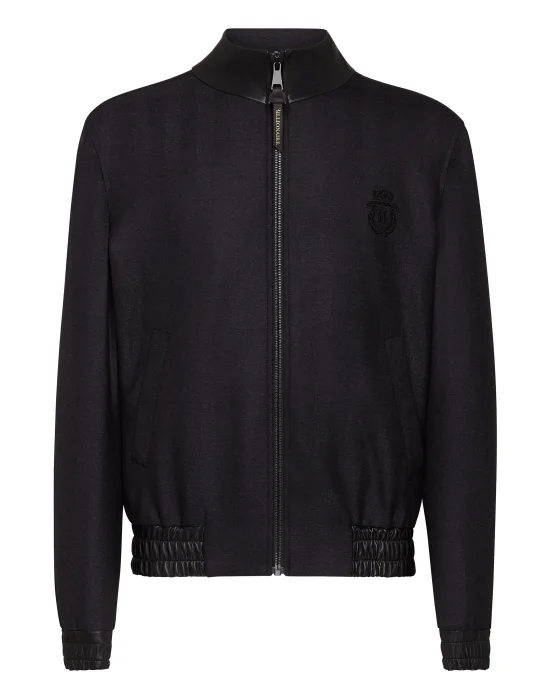 Bicolor Bomber leather inserts Crest