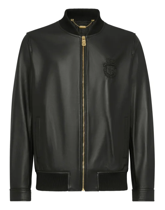 Leather Bomber  Crest