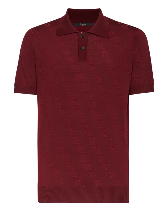 Wool and Silk Pullover Polo-Neck SS