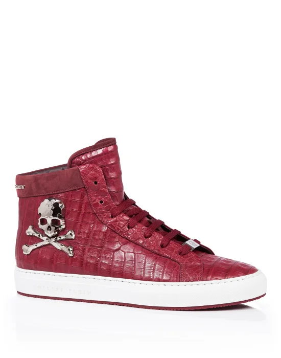 Crocodile Hi-Top Sneakers Skull