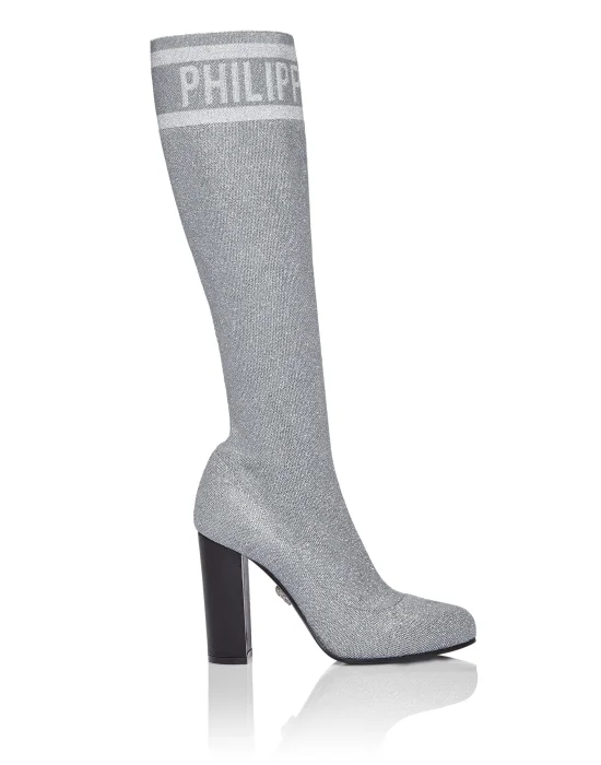 Boots Mid Heels Mid Lurex