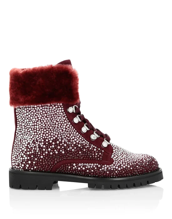 Boots Mid Flat Crystal