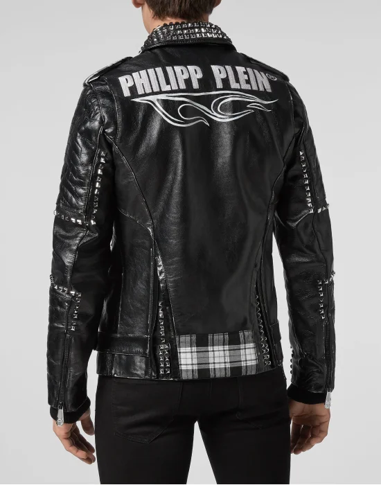 Leather Biker Flame