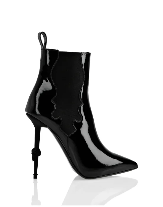 Boots Mid Heels High Skull